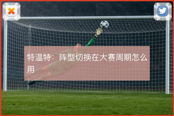 特温特：阵型切换在大赛周期怎么用